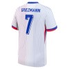 Camisola França Griezmann 7 Homen Equipamento 2ª Euro 2024